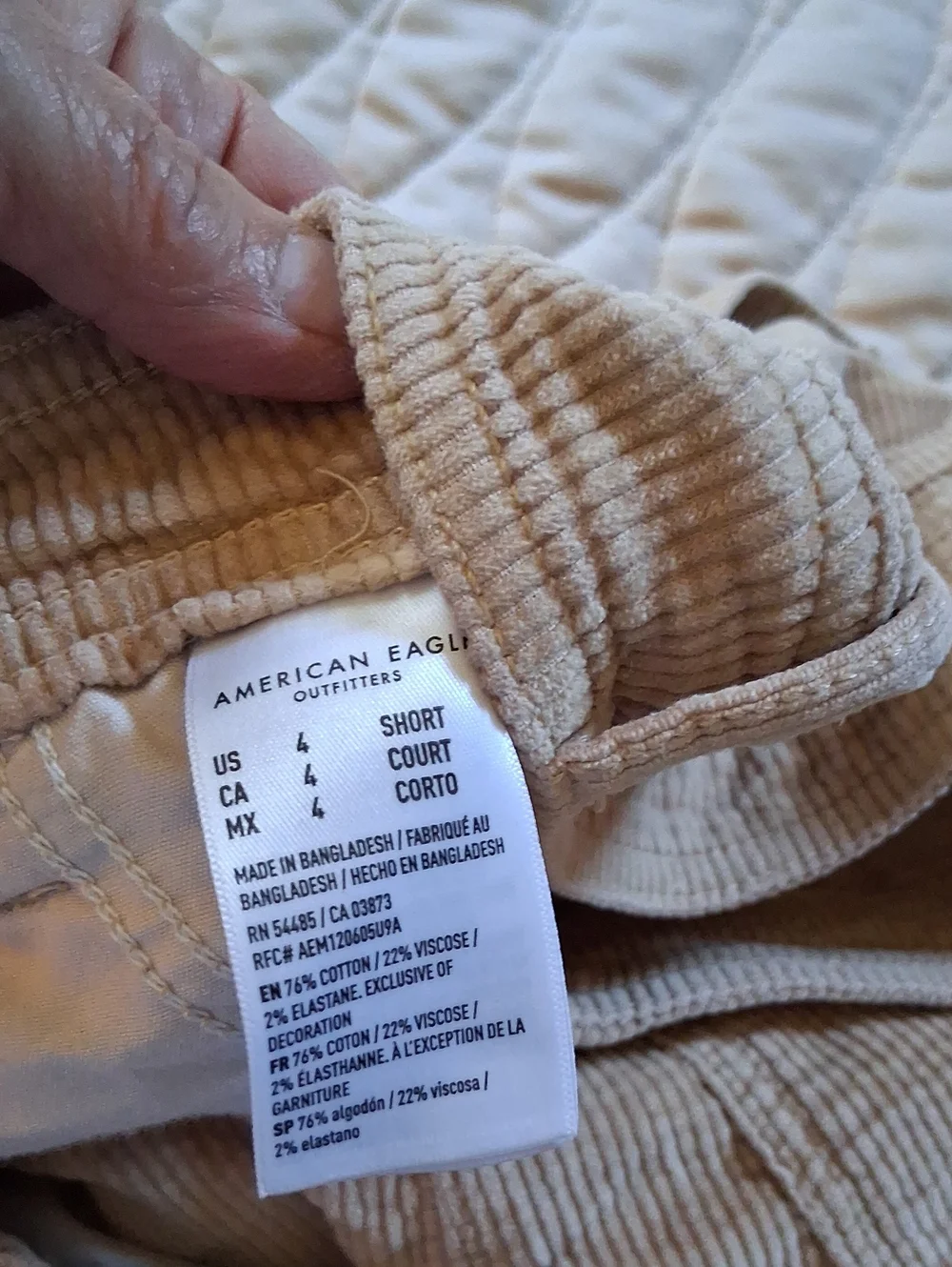 Corduroy Cargo Pants in Light Beige - Picture 8 of 9
